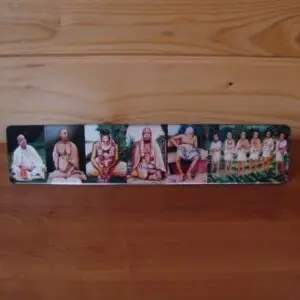 Guru Parampara with 6 Goswamis (19.5x4 cm)