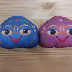 Govardhan Shila, pink & blue