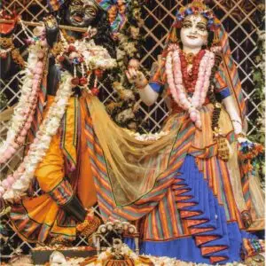 Photo with Radha-Madhava, Mayapur (13x18cm)