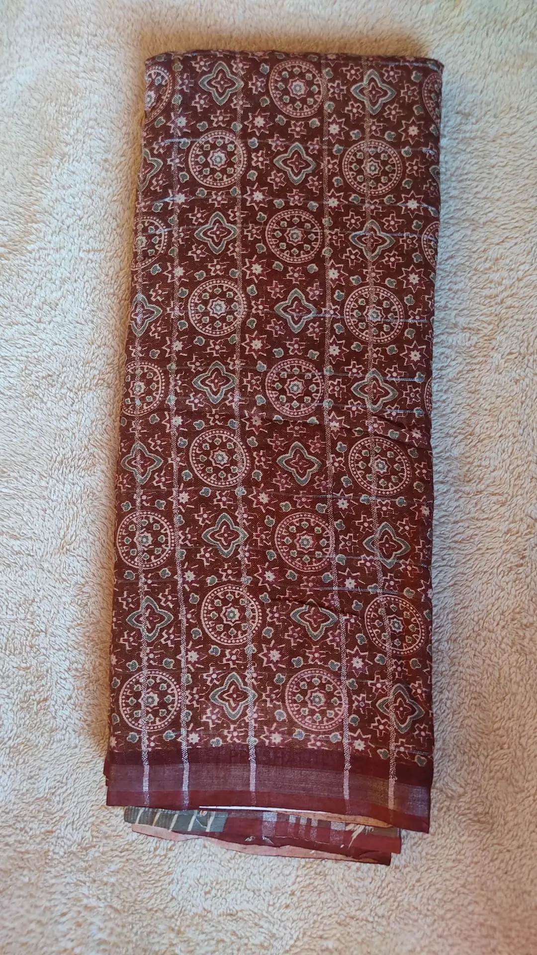 Cotton - Linen Saree, 108 cm