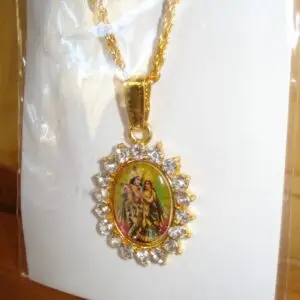 Pendant with Radha-Krishna
