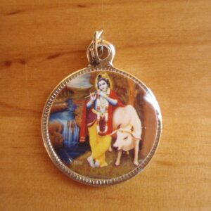 Pendant with Krishna and Cow