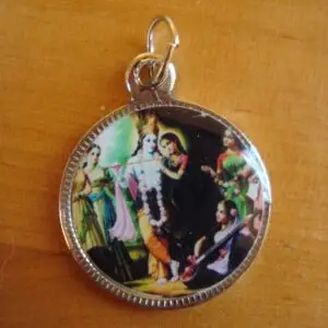 Pendant with Radha-Krishna