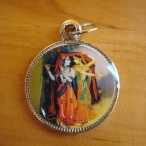 Pendant with Radha-Krishna