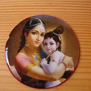 Magnet with Mother Jashoda and Little Krishna (6 cm)