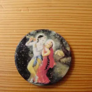 Metal Magnet with Radha and Krishna (4,5 cm)
