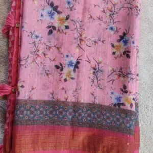 Cotton - Linen Saree, 112 cm