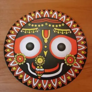 Double-sided Sticker with Lord Jagannath