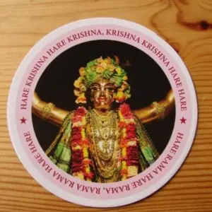Round sticker with Lord Chaitanya (8 cm)