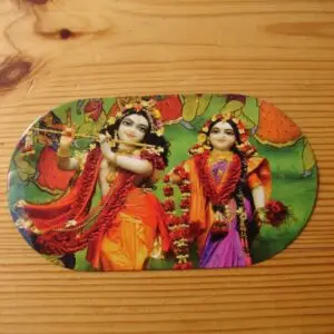 Sticker with Radha-Krishna (11x6 cm)
