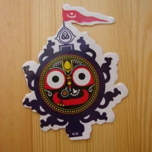 Double-sided washable Sticker with Jagannath